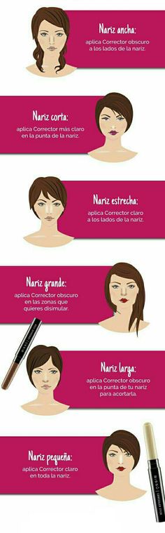 Perfecciona tu nariz. Makeup Ideas Contouring, Contouring Nose, Makeup Nose, Nose Makeup, Nose Contouring, Smoky Eyes, Care Care, Trendy Makeup, Contour Makeup