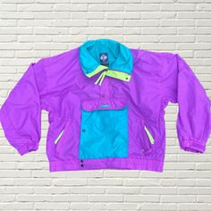 vintage columbia windbreaker. VINTAGE 90’s COLORBLOCK COLUMBIA WINDBREAKER purple blue and yellow colorway Great condition Pullover style FLAT LAY MEASUREMENTS: ✨length - 27 inches ✨pit to pit - 25.5 ✨sleeve length - approx 24 inches For reference I am 5’1, typically wear size xs/s and 26 waist Columbia Windbreaker, Purple Color Block, Windbreaker Vintage, Flatlay Styling, Mens Windbreaker, Vintage Purple, Blue And Yellow, Purple Color, Pullover Styling