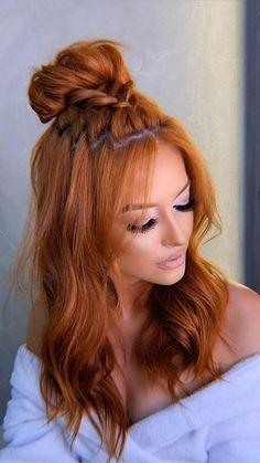 Ginger Hair Color, Long Red, Ginger Hair, Homecoming Hairstyles, Perfect Hair, Pretty Hairstyles, Up Hairstyles, Hair Looks, Hair Trends