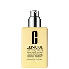 Now arriving in a larger sized pump bottle, Clinique’s Dramatically Different Moisturizing Lotion+ drenches the skin in hydration thanks to its rich, creamy formula.  The moisturiser absorbs quickly into the complexion, helping to deliver immediate and long-lasting hydration. Glycerin and sodium hyaluronate seek to attract and lock moisture into the skin, promoting a soft, supple finish. Suitable for everyday use, the formula encourages youthful-looking radiance.  Ideal for very dry and dry combination skin types. Perfect Skincare Routine, Overnight Face Mask, Clinique Cosmetics, Clinique Skincare, Face Spray, Combination Skin Type, Clinique Moisturizer, Moisturizing Lotion, Clinique Makeup