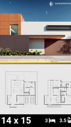 the floor plan for this modern house