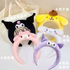 Cute Sanrio Stuff To Buy, Sanrio Things To Buy, My Melody Headband, Kawaii Headband, Kuromi Things, Black Kuromi, Kuromi Purple, Purple Kuromi