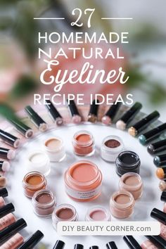 Makeup & Beauty // DIY eyeliner. Homemade Eyeliner, Eyeliner Diy, Diy Eyeliner, Eyeliner Ideas, Makeup Recipes, Natural Eyeliner, Homemade Makeup, Handmade Stuff, Sensitive Eyes