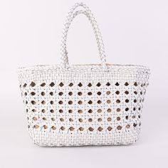 Free U.S. shipping. Style: Hollow out, Vintage , color:Brown, suite for season：Spring, Summer, Autumn ，Beach, Going out, Travel, Work, Material Genuine Leather, Coffee Brown Woven Leather Tote Bag Hollow-out Basket Handbags White Woven Shoulder Beach Bag, White Rectangular Shoulder Bag With Open Weave, White Rectangular Bucket Bag For Beach Season, White Leather Shoulder Bag For Vacation, Chic White Woven Beach Bag, White Open Weave Rectangular Shoulder Bag, White Basket Bag For Spring, White Rectangular Crochet Bag With Open Weave, White Open Weave Rectangular Bag