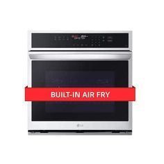 a built in oven with the words built - in air fry on it's side