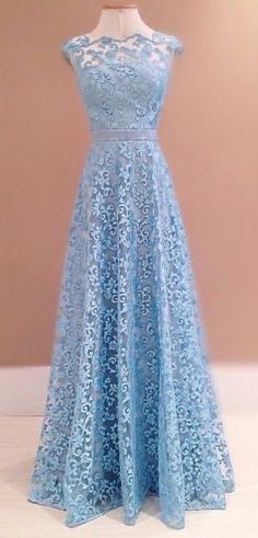 Modest Prom Gowns, Lace Prom Gown, Formal Prom Dresses Long, Light Blue Prom Dress, Floor Length Prom Dresses, Lace Formal Dress, Prom Dresses Modest, Lace Evening Dresses, Tulle Prom Dress