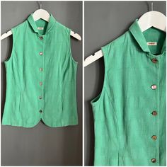 Hello, There! I'm Ira and I'm glad to meet you 🤗 Vintage shell buttoned blouse. So beautiful green 😌 Brand: DoiTung Composition: no tag with composition, but this is obviously cotton Condition: great vintage condition, no flaws Size: 36, better fits size S Armpit to armpit: 45 cm / 17.7 inches Length: 62 cm / 24.4 inches Waist: 43 cm / 16.9 inches Comes from a pet and smoke free place. SHIPPING I will ship by "UkrPost" Registered Airmail. The items are shipped 1-2 business days after receiving the payment. Delivery usually takes : USA or Canada and other countries: 14-21 business days (in some cases up to 4 weeks) Europe: 7-14 business days (in some cases can take up to 3 weeks) Cotton Shirts Women, Ladies Shirt, Green Brands, Shell Buttons, Top Summer, Green Blouse, Textured Fabric, Summer Tops, 16 9