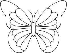 the outline of a butterfly that is very large and has four wings, with one wing folded