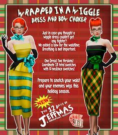 Shrimpmas 2024 - Wrapped in a Wiggle Dress + Choker | Patreon Paper Dress, Wiggle Dress, True Love