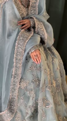 Desi Engagement Party, Light Blue Pakistani Dress, Pakistani Engagement Dresses, Desi Dress, Nikkah Dress, Asian Bridal Dresses