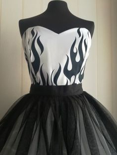 Made of: cotton satin corset top. Circle skirt cotton satin, white tulle and black tulle. Custom orders are welcome. Should you have any special requests please get in touch. Our mission is to make a dress that suits your body type and which you wear with pleasure and for long. Please help us with sending your measurements based on the photo (height, upper chest, bust, under bust, waist, hip) and we make the desired dress with a perfect fit. DELIVERY: Making your dress lasts an average of a week White Wedding Dress With Black, Rockabilly Bride, Wedding Dress With Black, Rockabilly Wedding Dresses, Skirt Variations, Pink Bow Dress, Rockabilly Wedding, Satin Corset Top, Make A Dress