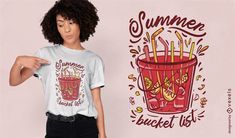 Sangria summer bucket list t-shirt design Sangria Summer, List Design, Summer Bucket List, Summer Bucket Lists, Summer Bucket, Vector Artwork