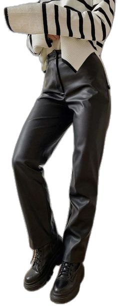 Chic Leather, Leather Trousers, Look Stylish, Women's Wardrobe, Winter Wardrobe, Leather Material, Stay Warm, Fashion Item, Clothing Items