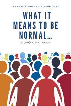 what it means to be normal the law of attraction book cover with an image of people