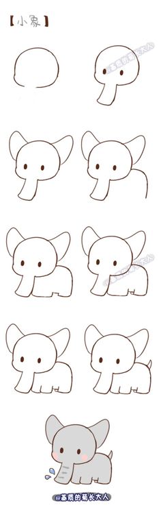 how to draw an elephant step by step instructions for kids and beginners with pictures