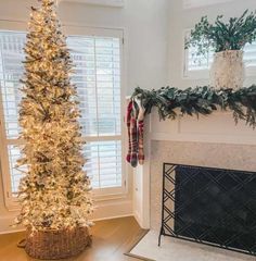 a decorated christmas tree in a living room