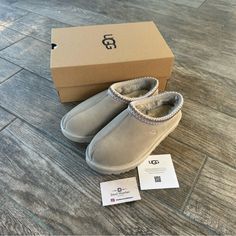 All Brand New With Original Box & 100% Authentic! The Price Is The Same To Everyone, No Offer Will Be Accepted! Final Sales, No Exchange Or Return! They’re Coming From Smoke Free, Clean House! Ugg Tasman Slippers Driftwood, Ugh Slippers Gray, Gray Slip-on Slippers For Indoor Use, Brown Synthetic Slip-on Slippers, Gray Cozy Slip-on Slippers, Ugg Tasman, Shoes Brand, Ugg Shoes, Womens Uggs