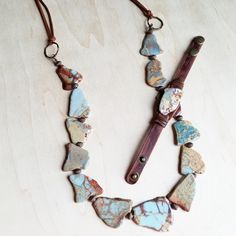 Aqua Terra Slab Necklace 239m - The Jewelry Junkie Semiprecious Stone Jewelry, Aqua Terra, Dinnerware Sets, Stone Jewelry, Semiprecious Stones, Semi Precious, Layering, Make Up, Jewelry Making