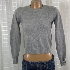 Nwt Brandy Melville Cropped Crew Neck Sweater Materials Polyamide, Cotton And Wool. Approx Measurements Chest 16” Waist 15” Sleeve 23.5” Center Back 19.5” Stretch Cropped Sweater With Soft Knit And Long Sleeves, Fitted Gray Long Sleeve Knit Top, Cozy Fitted Crew Neck Knit Top, Cozy Fitted Cropped Sweater With Ribbed Cuffs, Fitted Soft Knit Crew Neck Sweater, Stretch Cropped Sweater With Long Sleeves In Fine Knit, Stretch Cropped Sweater With Fine Knit Long Sleeve, Classic Long Sleeve Cropped Sweater, Stretch Long Sleeve Cropped Sweater In Fine Knit