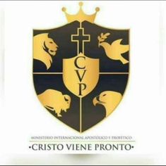 the crest of cristoo viene pronto with two lions and a cross on it