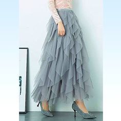 Super Easy To Wear With A White Tee During The Day Or A Fancier Tank For Night. Layers Of Beautiful Organza Falls Perfectly; Satin Lining. One Size Fits Most: Size 2 To 12 Length 34” Elastic Waist Fits 24" To 32" Pull On Closure Comes In Other Colors (See Listings). Tulle Skirts Outfit, Tule Rok, Tiered Tulle Skirt, Long Tutu, Rainbow Skirt, Tutu Skirts, Layered Tulle Skirt, Princess Skirt, Tulle Tutu Skirt