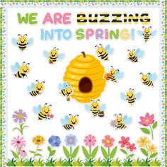 we are buzzing into spring with bees and flowers