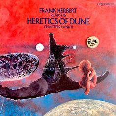 an advertisement for the movie heretic's of dune, featuring two cats and a dog