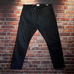 Todd Snyder 5 Pocket Twill Cotton Pants Black 34x32 New With Tags. Black Straight Fit Mid-rise Pants, Casual Black Selvedge Bottoms, Black Selvedge Casual Pants, Casual Black Selvedge Pants, Black Straight Fit Pants With Five Pockets, Black Tapered Straight Leg Jeans, Black Straight Fit Bottoms With Five Pockets, Black Bottoms With Five Pockets And Straight Fit, Mid-rise Selvedge Cotton Pants