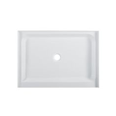 an image of a white bathroom sink on a white background with the drain in place