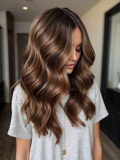 Hair Color Ideas for Brunettes for 2024 Gorgeous Brunette Hair, Trending Brunette Hair Color, Full Brunette Hair, Dark Brunette Hair Color Ideas, Hair Color For Light Brown Eyes, Warm Fall Hair Color, Warm Hair Color Ideas, Hair Colors For Brown Eyes, Warm Brunette Hair