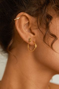 Spice up your life in our burst hoop earring. Like your favorite everyday hoop, only upgraded with our signature burst pattern for a little something extra. Missoma Jewellery, Pave Ear Cuff, Ear Stack, Mini Hoop Earrings, Monogrammed Items, Coin Pendant, Gold Vermeil, Jewelry Care, Ring Shopping