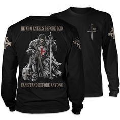 "Express Your Spiritual Strength Wear your faith with pride with our He Who Kneels Before God Shirt. This spiritually-inspired piece is a testament to your unwavering devotion and spiritual strength. It's not just a shirt--it's an expression of your deeply held belief in the power of prayer and divine guidance. Quality Meets Spiritual Assertion Experience unmatched comfort without compromising your spiritual statement. Our He Who Kneels Before God Shirt is made from 100% premium cotton, ensuring The Power Of Prayer, Power Of Prayer, American Pride, Mens Graphic Tee, Mens Tank Tops, Kids Hoodie, Long Sleeve T Shirt, Hoodies Womens, Tank Tops Women