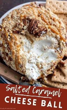 a white plate topped with ice cream and pecans