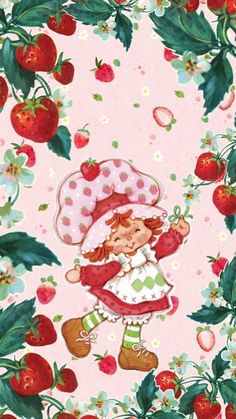 Strawberry Shortcake Pink Wallpaper, Strawberry Shortcake Wallpaper, 1980s Strawberry Shortcake, Inner Child Work, Vintage Strawberry Shortcake Dolls, Strawberry Shortcake Cartoon, Strawberry Shortcake Characters, Strawberry Shortcake Doll, Vintage Strawberry Shortcake