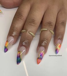 Stiletto Nails Chrome, Nails Suggestions, Super Cute Nails, Lovely Nails, Nail Candy, Nail Art Ombre, Nails Glitter, Long Acrylic, Vacation Nails