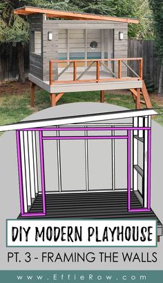 the diy modern play house plans are easy to build