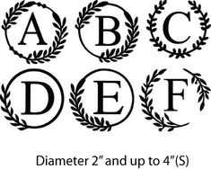 the letters and numbers are made up of laurel wreaths, which have been drawn in black ink