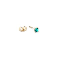 Add a touch of color to your earring stack with this natural emerald single stud earring. Set in warm 14-karat yellow gold  the gemstone offers a beautiful  bold shade. To care for natural emeralds  gently clean with mild soapy water and a soft cloth. Avoid harsh chemicals  ultrasonic jewelry cleaners  and extreme temperature changes. Ultrasonic Jewelry Cleaner, Employee Benefit, Step Parenting, Step Kids, Jewelry Cleaner, Natural Emerald, Emerald, Yellow Gold, Stud Earrings