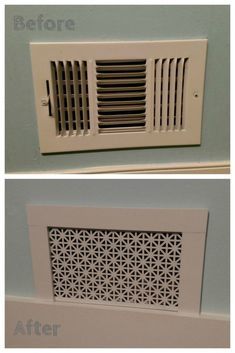 before and after pictures of a bathroom exhaust fan