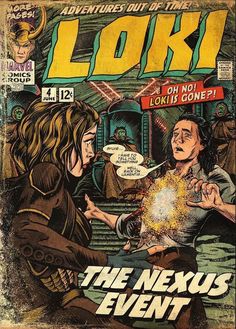 an old comic book cover with two people talking to each other