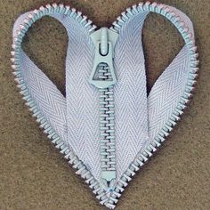 there is a zipper in the shape of a heart