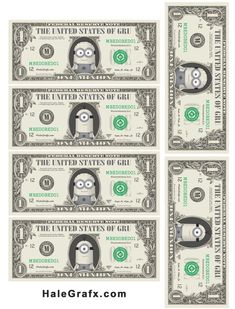 the simpsons character is depicted on four dollar bills