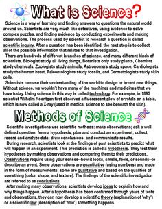 a poster with the words, what is science?