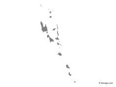 a black and white map of the state of hawaii with an island in the middle