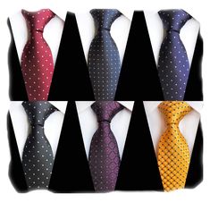 PRICES MAY VARY. Length: 57.1" (146CM) Width: 3.1" (8CM) at widest Item Type:Ties Waterproof, HIGH QUALITY Department Name:Adult QTY:6 X material：100%Silk High-quality with excellent interlining. Heavily weighted and elastic and hence can easily make a knot. These jacquard woven ties are all in gloriously voluminous manner and will fully satisfy your expectation in working place, party and formal place Mens Silk Ties, Neck Ties, Silk Necktie, Jacquard Weave, Classic Man, Silk Ties, Pocket Square, Necktie, Special Features