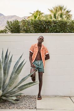 Mens Swimwear Looks, Beach Menswear, Bali Poses, Palm Springs Modern, Photography Shirts, Swimwear Shoot, Couture Hairstyles, Pool Fashion, Mens Editorial