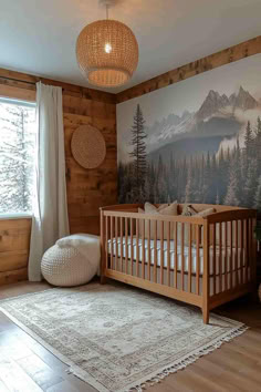 40 Nature-Inspired Gender Neutral Nursery Ideas for a Soothing Space Organic Neutral Nursery, Gender Neutral Nature Nursery, Adventure Nursery Ideas, Peaceful Nursery, Neutral Nature Nursery, Alpine Nursery, Wood Themed Nursery, Forest Boy Nursery, Farm Nursery Ideas