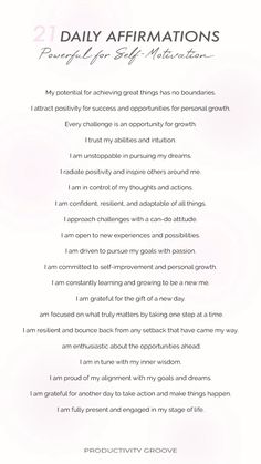 the poem for daily affirmations