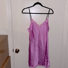 This Gorgeous Nightie Is Perfect For Any Romantic (Or Not!) Occasion. Silky Smooth With Beautiful Lace Details. Adjustable Straps. Brand New, Never Worn Victoria's Secret V-neck Camisole For Sleep, Feminine V-neck Sleepwear For Night Out, Victoria's Secret V-neck Sleepwear For Bedtime, Victoria's Secret Purple Night Sleepwear, Victoria's Secret Sleepwear With Lace Trim And Spaghetti Straps, Victoria's Secret Purple Sleepwear For Pajama Party, Victoria's Secret Spaghetti Straps Sleepwear With Lace Trim, Victoria's Secret Camisole Sleepwear For Pajama Party, Flirty Victoria's Secret Sleepwear For Loungewear