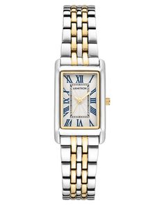 This delicate rectangular watch is pure sophistication with its traditional roman numeral markers. This tank-style Tilly watch by Armitron comes in a classic gold-tone. Shop now. Rectangular Watch, Gold And Silver Watch, Ceramic Bracelet, Jewelry Wishlist, Bracelet Shop, Classy Jewelry, Jewelry Lookbook, Roman Numeral, Jewelry Inspo